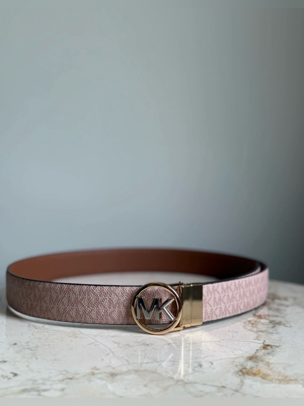 Michael Kors Belt Size 28-30 New Pink Gold